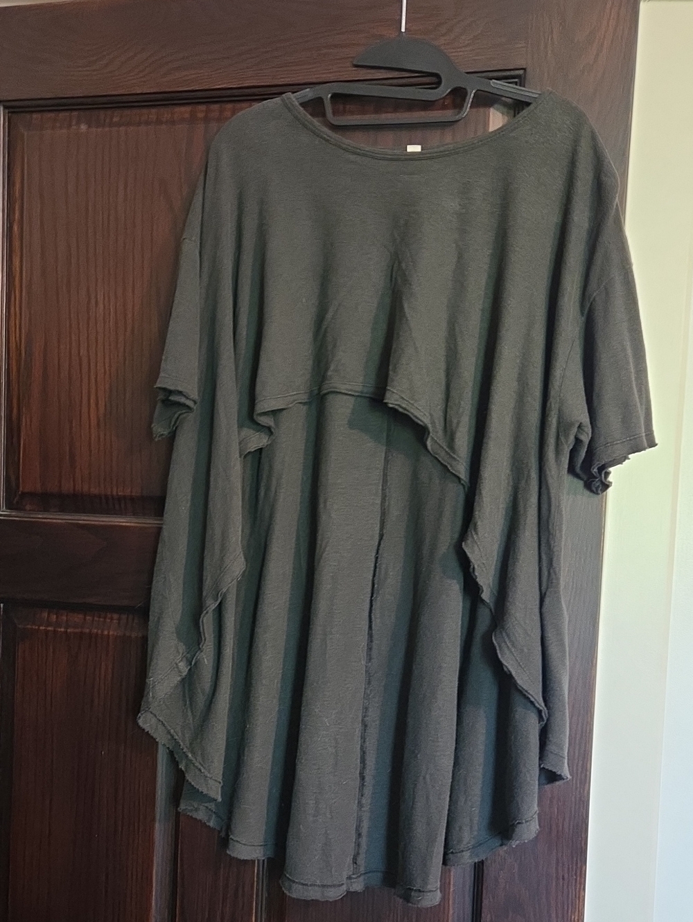 Free People Women’s Layered Short-Sleeve Tunic Top - Charcoal Set